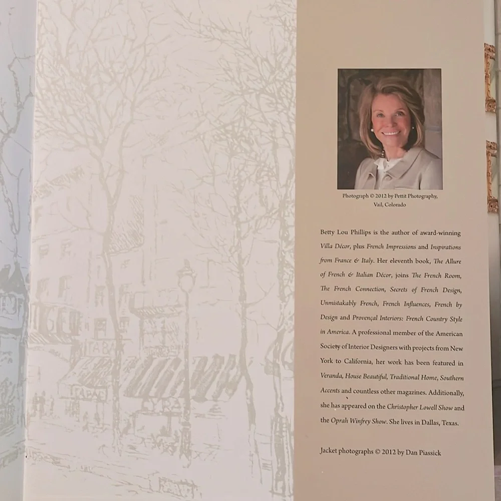 The Allure of French and Italian Decor Coffee Table Book By Betty Lou Phillips - Picture 8 of 11